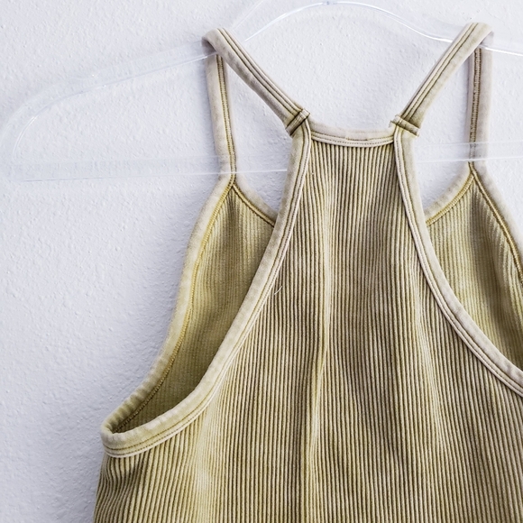 Zenana Ribbed Cropped Halter Tank Top - Picture 5 of 6